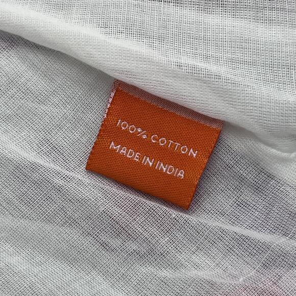 Oliphant Tuckernuck Boho Floral Peasant Mini Dress Balloon Sleeve White XL - Picture 8 of 9